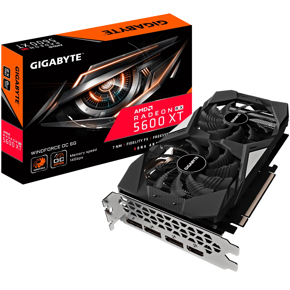 Gigabyte Radeon RX 5600 XT WINDFORCE OC 6G  (Rev. 2.0)